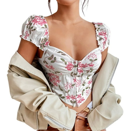 

Women Bra Backless Embroidered Top Tunic Stitching Tube Top Everyday Comfort Bralettes Underwear Lingerie