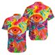 thumbnail image 3 of Camisa hawaiana con estampado 3D de hongos mágicos para hombre, blusa con patrón psicodélico de arcoíris, camisas hawaianas de manga corta con solapa suelta de verano, 3 of 5