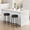 Black-2 Pack, variant on Memoryfield Modern Swivel Bar Stools Set of 4, 24 in Counter Height, Backless PU Leather Round Seat, Metal Frame for Kitchen Island, Brown