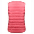 thumbnail image 5 of Henpk Womens Plus Size Clearance Under 10 Puffer Vest Women Sleeveless Winter Cropped Outerwear Warm Puffer Lightweight Stand-up Collar Down with Pockets Pink XXXXXL, 5 of 9