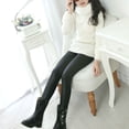 thumbnail image 4 of Girls Stretchy Faux Leather Leggings Winter Warm Tights Pants Kids Winter Thick Fleece Lined Trousers 2-12 Years, 4 of 7
