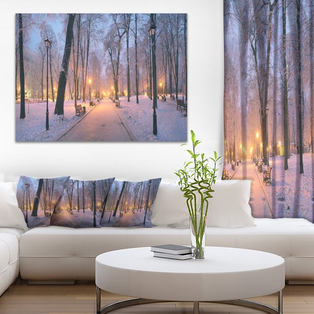 Jardin Mariinsky en Hiver - Impression sur Toile Photo Paysage