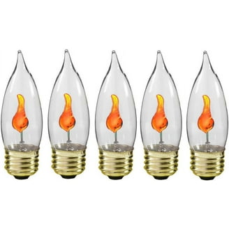 Universal Light, 2-Pack Flame Light Bulbs, Flickering Candle Glow