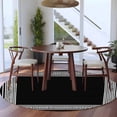 thumbnail image 4 of Black Geometric Large Area Rugs for Bedroom Living Room, Soft Non Slip Carpet Bedside Rug, Country Farm Traditional Chinese Tile Round Floor Cover Kitchen Accent Rug 7' for Dining Room/Office, 4 of 9