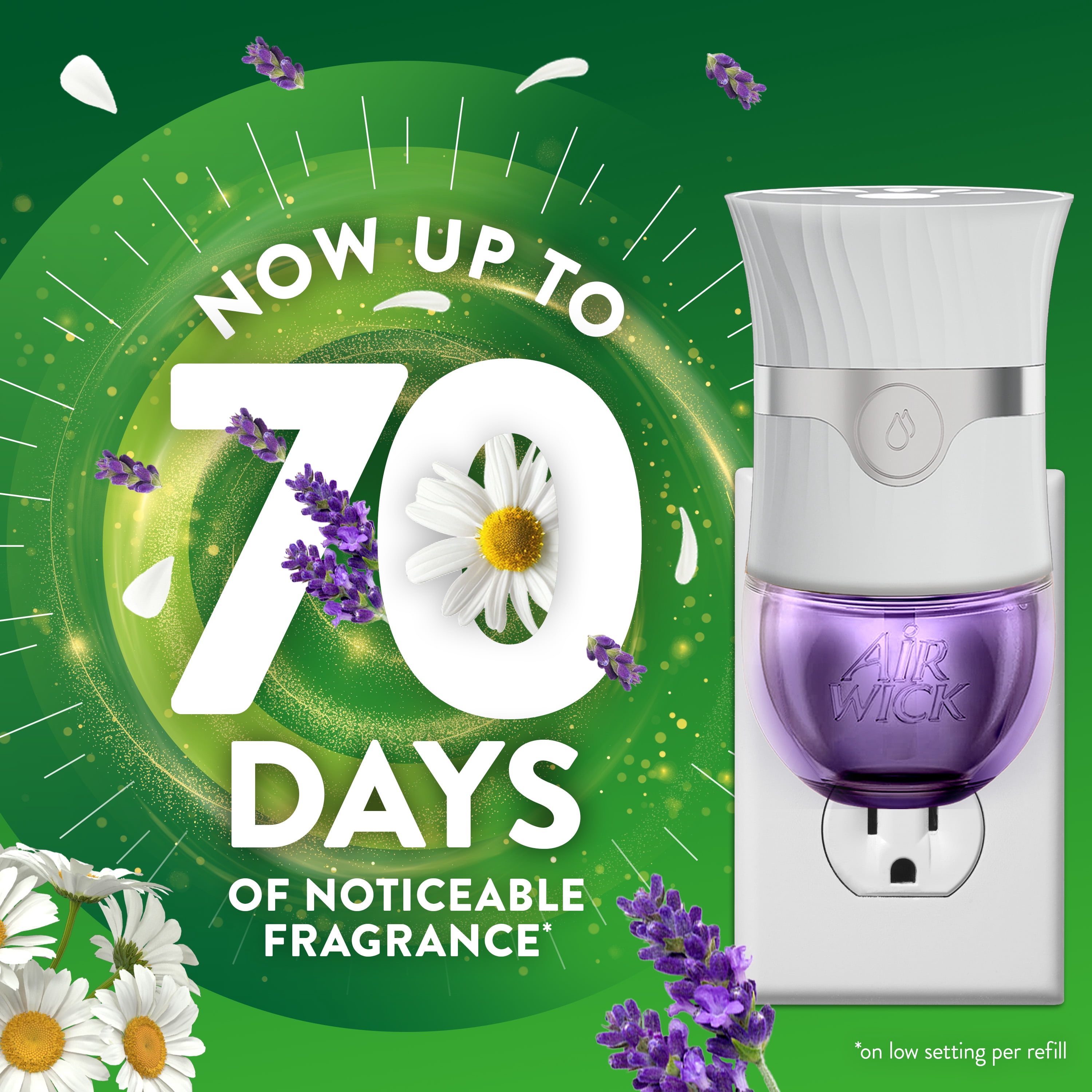 (4 pack) Air Wick Plug-In Scented Oil Refills, Lavender and Chamomile, 6 Count