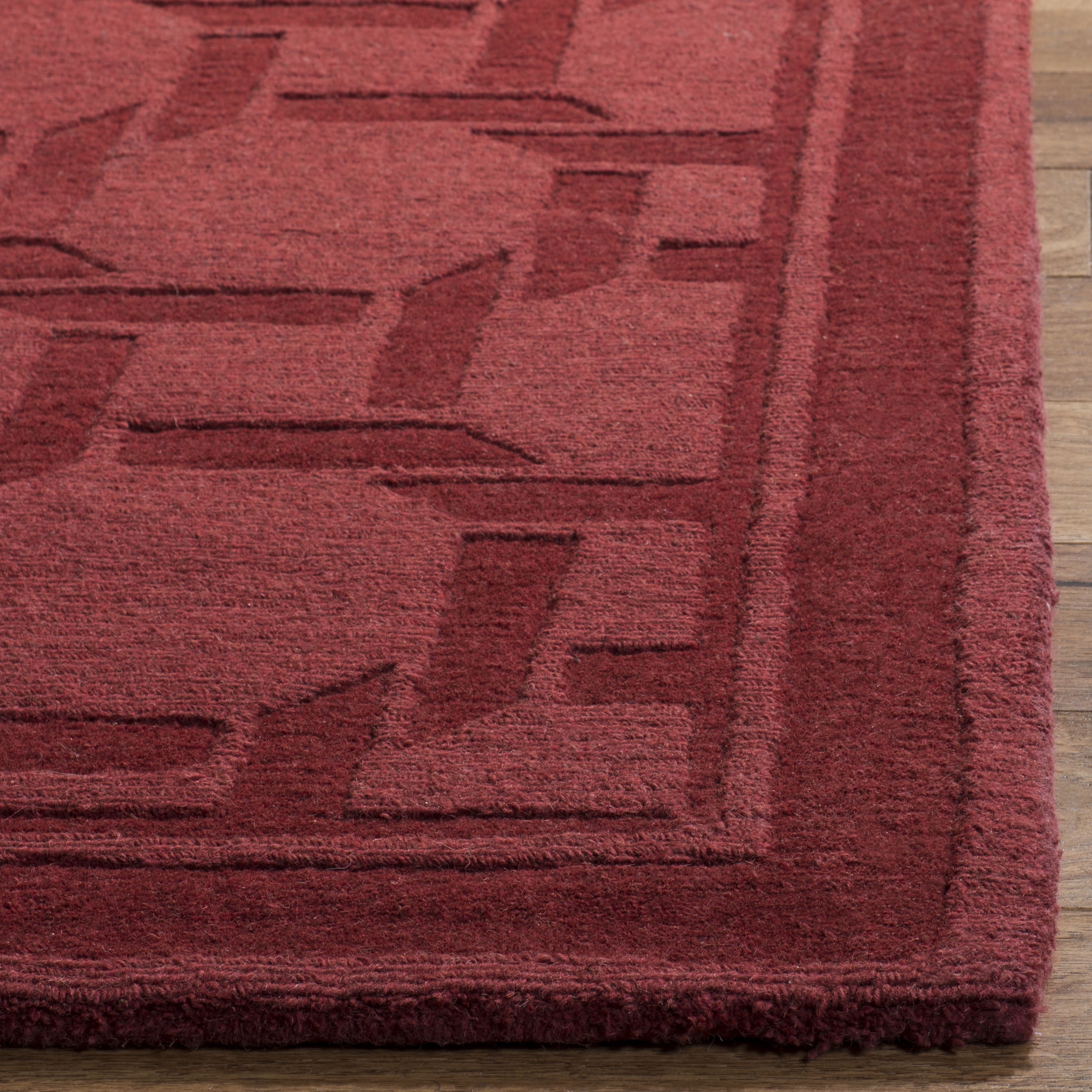 SAFAVIEH Martha Stewart Resort Weave Geometric Wool Area Rug, Sealing Wax, 8' x 10'