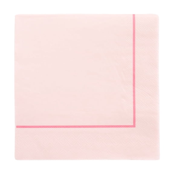 Bonjour Fête Light Pink Large Paper Napkins, Disposable Party Supplies, 20 Count, Lunch Size, Picnic, Birthday, Baby Shower