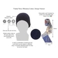 thumbnail image 5 of MASUMI Chemo Organic Headwear - YANNA Headscarf | Cancer Headwear for Women with Hair Loss | Alopecia Hats & Coverings | Turban | 95% Breathable Bamboo (Navy Mosaica Linea), 5 of 9