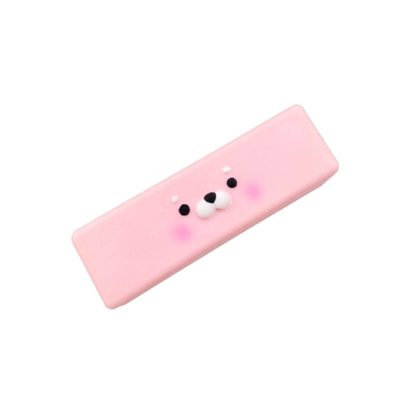 Butter Stick Squishy Toy, Pink Long Bar with Bear Face Stress Squeeze Ball, Ultra-Soft Slow Rising Stress Relief Fidget Toy, Anxiety Relief Sensory Squeeze Ball for Adults, Christmas Gift