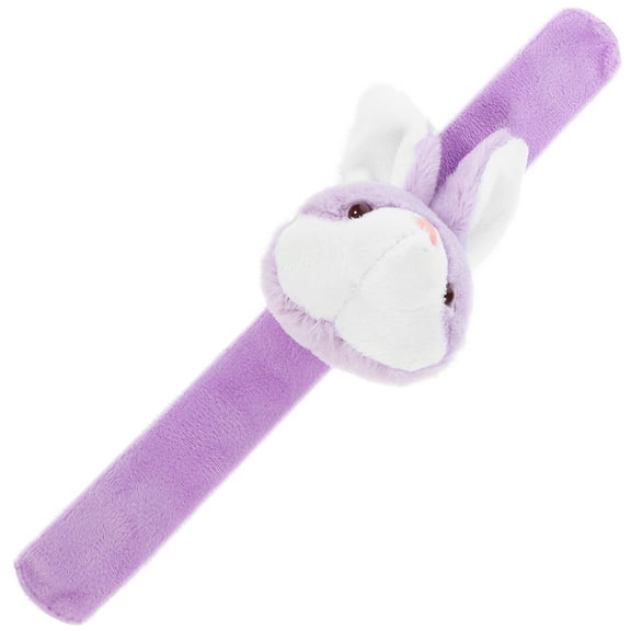 CTIRCHIU Animal Theme Slap Bracelet Purple Plush Rabbit Wristband for Party Decor