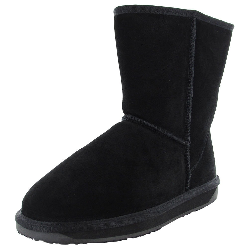 BooRoo Womens Eva Suede Merino Wool Winter Snow Boot Shoe, Black, US 9 ...