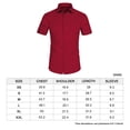 thumbnail image 3 of Men's Short Sleeve Dress Shirts Stretch Solid Slim Fit Casual Businss Button Down Shirt, 3 of 4
