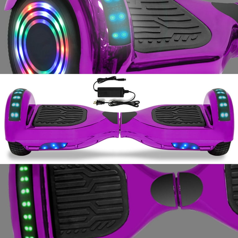 CHO Power Sports 6.5 inch Wheel Hoverboard Electric Smart Self Balancing Scooter Hoover Board with Built in Speaker LED Light