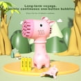 thumbnail image 4 of Pink Automatic Bubble Machine For Children, Giraffe Design 23 Holes Blower With Fan, Summer Outdoor Toy For Backyard Fun, 4 of 9