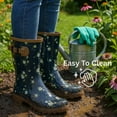 thumbnail image 5 of Alpine Swiss Izzy Womens Waterproof Tall Rain Boots Non-Slip Rubber Mid Calf Garden Shoes, 5 of 7
