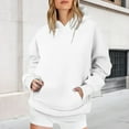 thumbnail image 2 of Womens Hoodies For Women Oversized Fleece Hooded Sweatshirt Long Sleeve Pullover With Pocket Drop Shoulder Collar Soft Warm Suitable For Fall Winter Easy To Pair With Pants 3Xl Sweatshirt For Women, 2 of 7