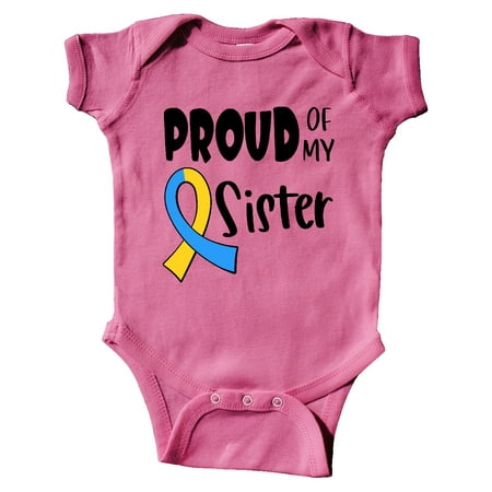 

Inktastic Proud of my Sister Down Syndrome Awareness Gift Baby Boy or Baby Girl Bodysuit