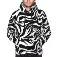 thumbnail image 4 of KLL Leopard And Zebra 2 Print Mens Hoodie Long Sleeve Casual Pullover Hooded Sweatshirt Fashion Drawstring Hoodies with Pocket-Medium, 4 of 6