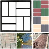 Garden Pavement Mold Walk Path Maker Mould Paving Molds Reusable Stamped Concrete Cement Stepping Stone Lawn Patio Yard Diy Walkway Pavement For Lawn & Garden
