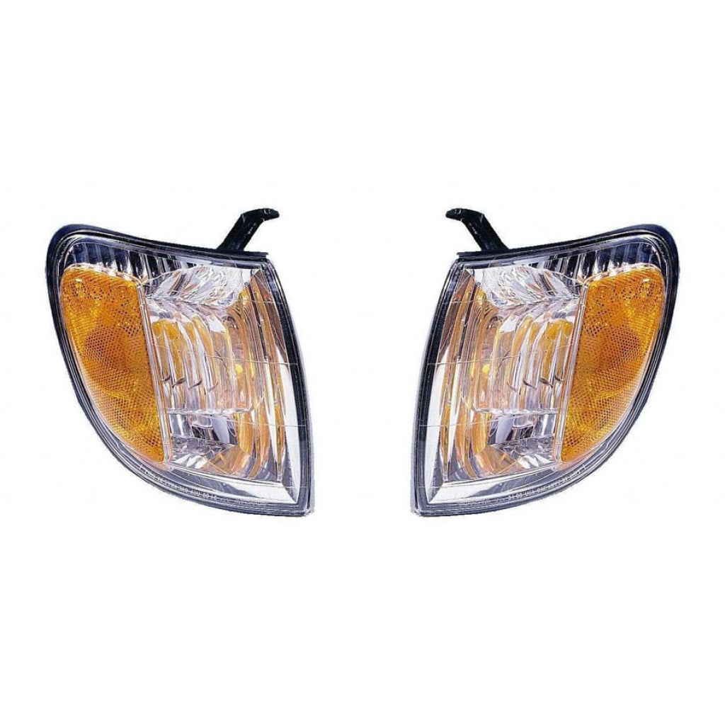 For Toyota Sequoia Corner Signal Light Assembly 2001 02 03 2004 Pair Driver and Passenger Side w/Bulbs DOT Certified For TO2530143 