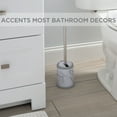 thumbnail image 4 of Bath Bliss Self Closing Lid Toilet Brush and Holder in Marble 4.5" Rd x 14.75", 4 of 7