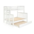 thumbnail image 5 of Bedz King Bunk Beds Twin over Full Mission Style with End Ladder and a Twin Trundle, White, 5 of 9