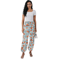 thumbnail image 6 of Gleelaud Women's Floral Print Harem Pants Boho High Waist Long Length Joggers Lightweight Pants with Pockets Flower Printed, 6 of 8