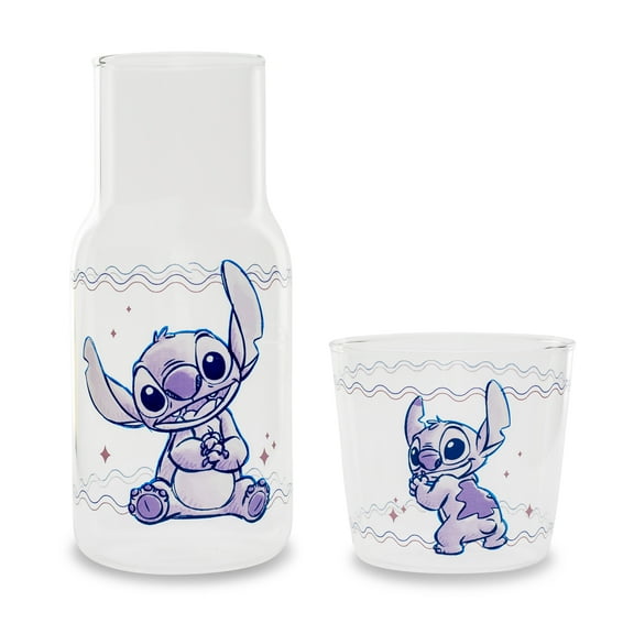 Disney Lilo & Stitch 18-Ounce Glass Pitcher and 8-Ounce Cup