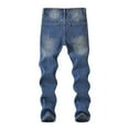 thumbnail image 5 of Ripped Denim Jeans for Boys Boys Slim Fit Blue Jeans for Boys Back to School Clothes Teen 11-12 Years Boys Pants, 5 of 9