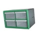 thumbnail image 5 of Cofre de almacenamiento de componentes con 4 cajones, práctico y versátil organizador de piezas de hardware para manualidades, cuentas y maquillaje. Verde, 5 of 8
