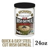 McCann's Imported Original Quick & Easy Steel Cut Irish Oatmeal, Non-GMO Project Verified Oatmeal, Kosher, 24 OZ Cup