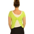 thumbnail image 2 of Aeropostale Womens Knot Back Cropped Basic T-Shirt, Green, Juniors, Medium, 2 of 5