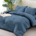 thumbnail image 2 of ANGENIA 7 Pieces Queen Comforter Set with Sheets - Ocean Blue Bed in a Bag Queen Fluffy Lightweight Boho Tufted Bed Sets with Comforter, Sheets, Pillowcases & Shams, 2 of 7