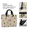 thumbnail image 4 of 16" Laptop Briefcase for Work Travel Laptop Shoulder Bag Carrying Handbag Laptop Case Pink Cute Christmas Pattern, 4 of 8