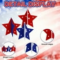 thumbnail image 4 of 4th of July Wooden Star,250th Anniversary 3D Patriotic Memorial Day Tiered Tray,,Decor Rustic Red White Blue Star,Table Decor for American Independence Day Home Office K Shelf, 4 of 8