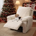 thumbnail image 2 of SHANNA Recliner Chair Cover, Stretch Non Slip Thick Rabbit Plush Recliner Covers for Recliner Chair Soft Reclining Chair Slipcover Furniture Protector for Dogs Cats, Beige, 2 of 13