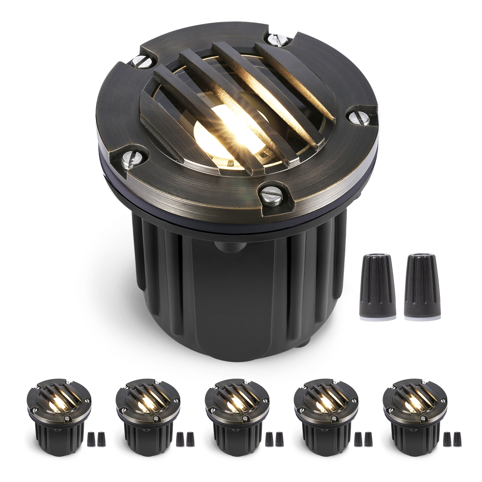 Gardenreet Solid Brass In Ground Lights,12V LED Outdoor Landscape