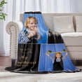 thumbnail image 3 of Personalized Custom Blanket with Picture Text Customized Memorial Gifts Blankets Using My Own Photos Customize Memorial Gifts for Father Mother Day (Seven photos, 60x80in(152.4x203.2cm)), 3 of 5