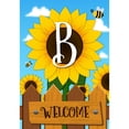 thumbnail image 4 of America Forever Spring Monogram Garden Flag Letter B 12.5 x 18 inches Double Sided Vertical Outdoor, Yard, Lawn, Beautiful Bright Sunlowers, Floral Design, Honeybee, Summer Welcome Garden Flag, 4 of 5