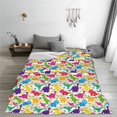 thumbnail image 5 of Pofeuu Colorful Dinosaurs Print Ultra-Soft Micro Fleece Blanket,for Bed Or Sofa,All Season Throw Blankets Flannel Blanket-80"x60", 5 of 7