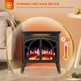 thumbnail image 4 of Electric Fireplace Heater 25" with Remote Control,Fireplace Stove Decor with Different Flame Effects and Log Set for Indoor,5 Adjustable Brightness and Heating Mode,Overheating Safe Design - Grey, 4 of 4
