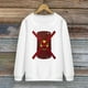 thumbnail image 2 of Gibobby Sudadera con forro polar Mujer Sudadera con capucha holgada de cuello redondo para mujer, estampado de moda para adelgazar y reducir la edad, sudadera con capucha de m(Blanco, S), 2 of 5
