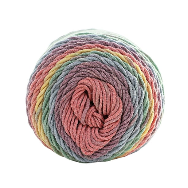 Rongfmy 193M 5 Strands Rainbow Yarn Handmade Cord DIY Comfortable