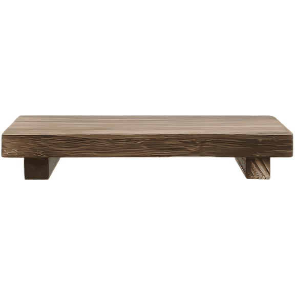 Brown Wood Riser Tray, 9 x 6 in / 23 x 15 cm Rectangular Wood Pedestal Display, Handmade Decorative Rustic Tray, Solid Wood Soap Stand for Kitchen Sink, Stable Four-Legged Design for Bathroom