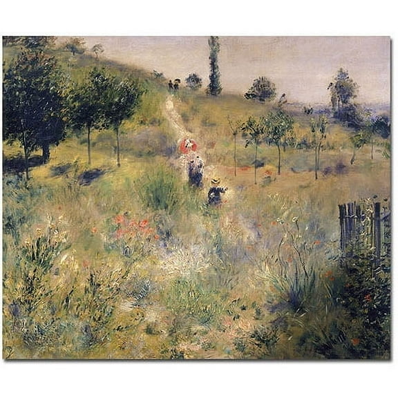 Trademark Fine Art "The Path through the Long Grass, 1875" Canvas Art by Pierre-Auguste Renoir