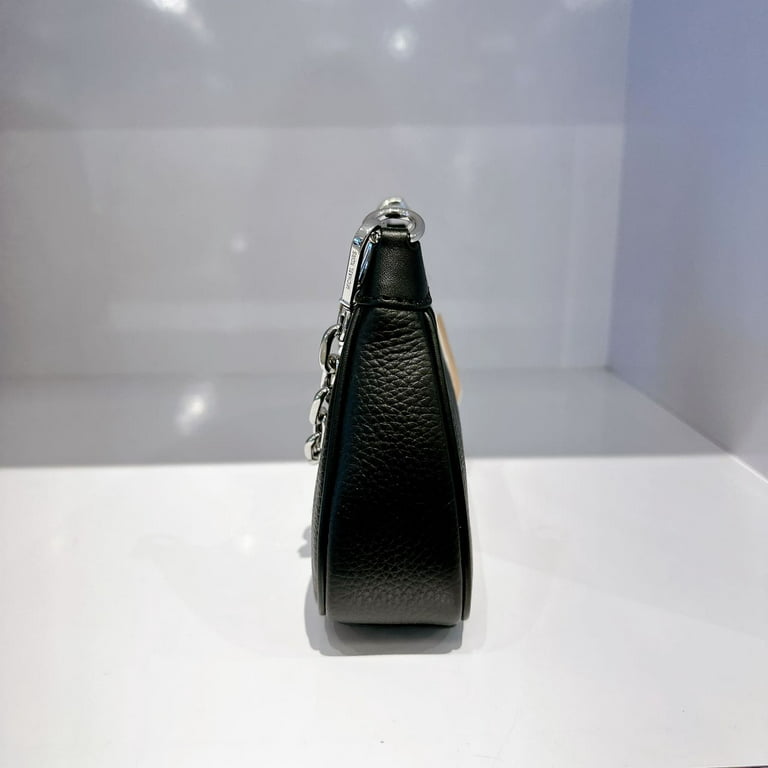 MICHAEL KORS Cora Mini Zip Pouchette Bag Black, Women's Fashion