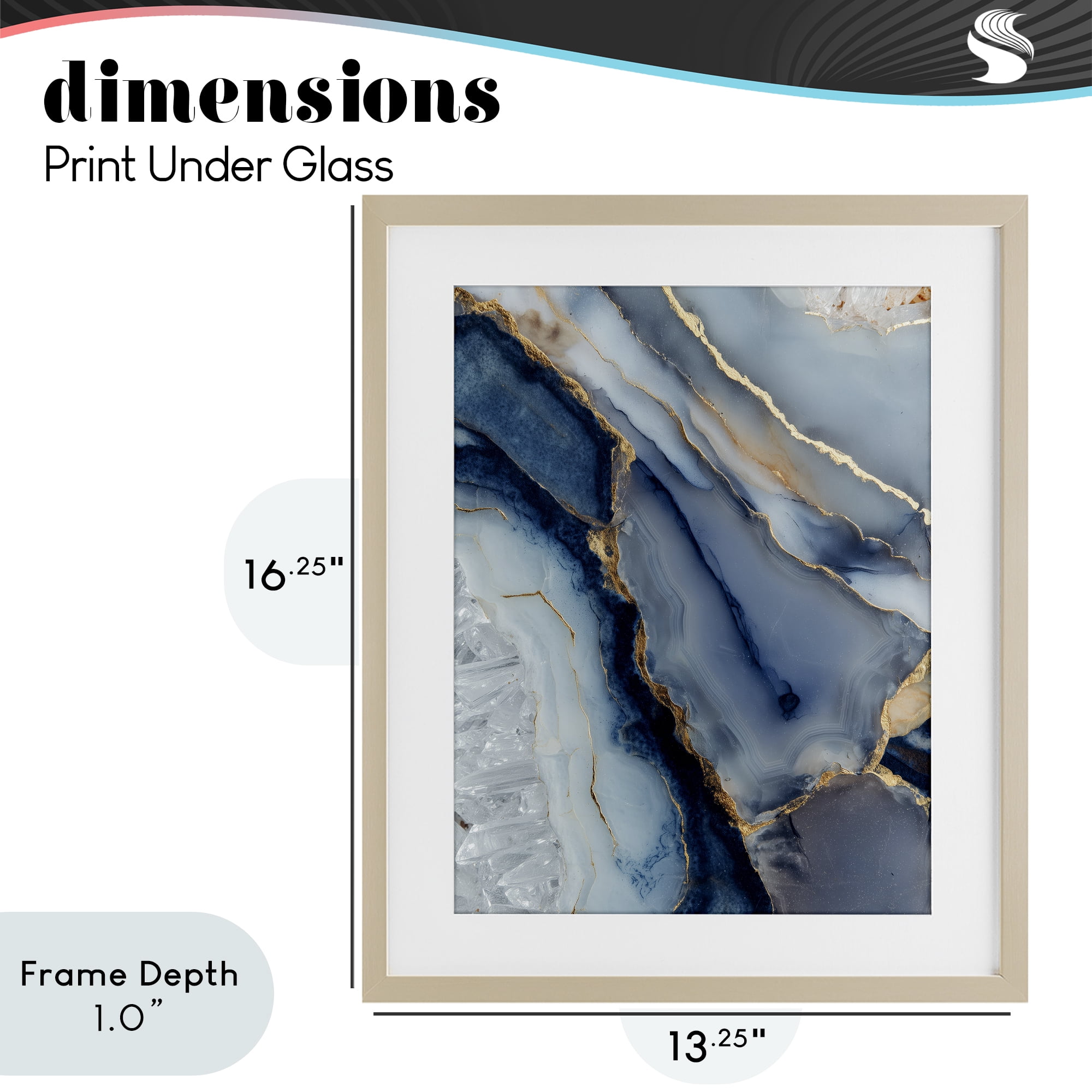 Stupell Industries Crystal Twilight Cracks Birch Framed Print Under Glass, design by Svetlana Aleynikova