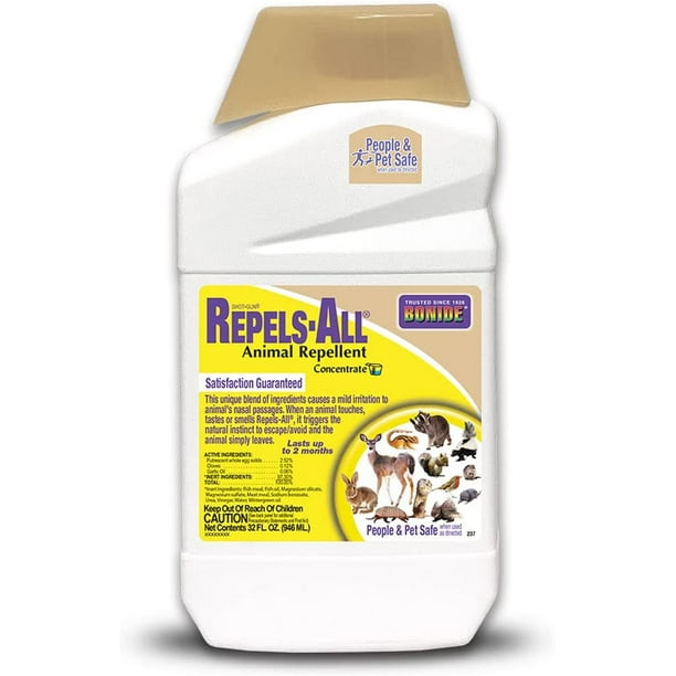 Bonide RepelsAll Animal Repellent, 32 oz Concentrate, Outdoor Garden