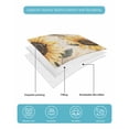 thumbnail image 5 of Quilts Full Size, Sunflower Vintage Soft Comforter Bedding Set for Bed, Farmhouse Botanical Floral Butterfly Lightweight Quilted Bedspread with Pillow Cover(2 Pieces) for All Season, 78x90 Inch, 5 of 6