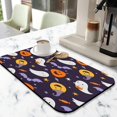 thumbnail image 2 of Add a Spooky Touch Kitchen Halloween Diatom Ooze Dish Drying Mat with Skull, Pumpkin, Bat, Ghost 19.5x12in Absorbent Mats, Perfect for Coffee Bar & Tables, 2 of 7